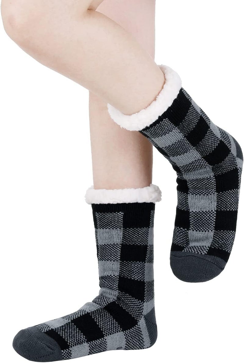 Chassic Sherpa Lined Slipper Socks for Women, Non-Slip Cozy Winter House Socks, Soft Fuzzy Socks, Christmas Gifts for Women & Ladies Stocking Stuffers - Image 4